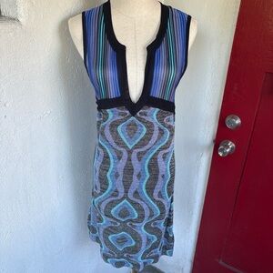 Custo Barcelona Metallic Sheer Mini Dress - size M